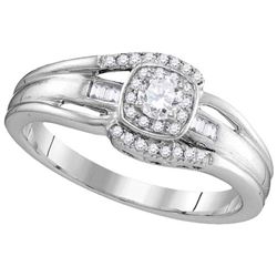 10KT White Gold 0.25CTW DIAMOND FASHION RING