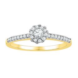 10K Yellow-gold 0.33CTW-Diamond BRIDAL RING