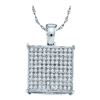 Image 1 : 10KT White Gold 0.30CTW DIAMOND FASHION PENDANT