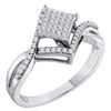 Image 1 : 10KT White Gold 0.25CTW DIAMOND MICRO PAVE RING