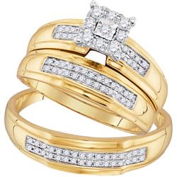 10K Yellow-gold 0.34CTW DIAMOND FASHION TRIO-SET