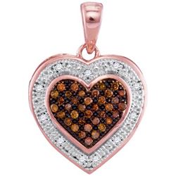 10KT Rose Gold 0.14CTW DIAMOND HEART PENDANT