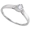 Image 1 : 10KT White Gold 0.08CTW DIAMOND FASHOIN RING