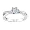 Image 1 : 10KT White Gold 0.16CTW DIAMOND FASHION RING
