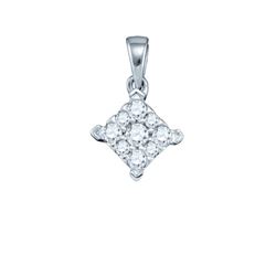 10KT White Gold 0.26CT DIAMOND FASHION PENDANT