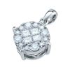 Image 1 : 14KT White Gold 0.25CT DIAMOND SOLIEL PENDANT