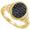 Image 1 : 925 Sterling Silver Yellow 0.25CTW DIAMOND FASHION RING