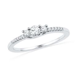 10KT White Gold 0.25CTW DIAMOND FASHION RING