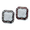 Image 1 : 10KT White Gold 1.00CTW COGNAC DIAMOND FASHION EARRINGS
