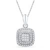 Image 1 : 10KT White Gold 0.25CTW DIAMOND FASHION PENDANT