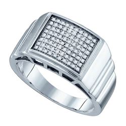 925 Sterling Silver White 0.26CTW DIAMOND MICRO PAVE ME