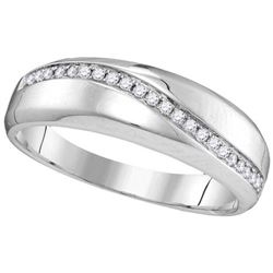 10KT White Gold 0.16CTW-DIA FASHION BAND