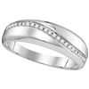 Image 1 : 10KT White Gold 0.16CTW-DIA FASHION BAND