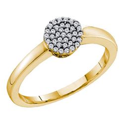 10KT Yellow Gold 0.12CTW DIAMOND MICRO-PAVE RING