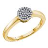 Image 1 : 10KT Yellow Gold 0.12CTW DIAMOND MICRO-PAVE RING