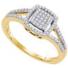 Image 1 : 10K Yellow-gold 0.25CTW DIAMOND MIRO-PAVE RING