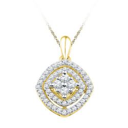 10K Yellow-gold 0.50CTW DIAMOND FASHION PENDANT