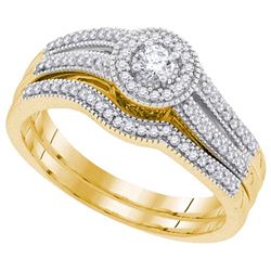 10K Yellow-gold 0.33CT DIAMOND 0.11CT-CRD BRIDAL SET