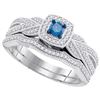 Image 1 : 10KT White Gold 0.40CTW-Diamond BRIDAL SET