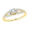 Image 1 : 10K Yellow-gold 0.25CTW DIAMOND FASHION RING