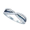 Image 1 : 14KT White Gold 0.49CTW BLUE DIAMOND FASHION BAND