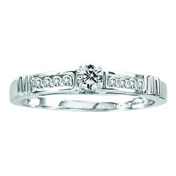 14KT White Gold 0.25CTW ROUND DIAMOND LADIES FASHION RI