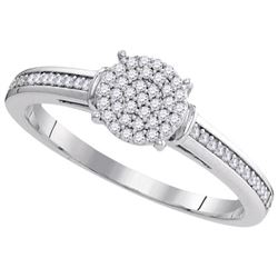 10KT White Gold 0.18CT DIAMOND FASHION RING