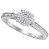 Image 1 : 10KT White Gold 0.18CT DIAMOND FASHION RING