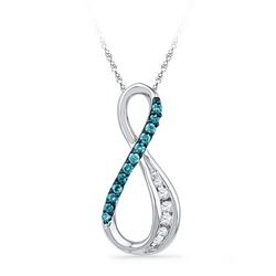 10KT White Gold 0.16CTW DIAMOND FASHION PENDANT