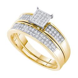 10KT Yellow Gold 0.20CTW DIAMOND FASHION BRIDAL SET