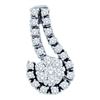Image 1 : 14KT White Gold 0.24CTW DIAMOND LADIES FASHION PENDANT