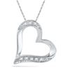 Image 1 : 10KT White Gold 0.03CTW DIAMOND FASHION PENDANT