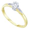 Image 1 : 10KT Yellow Gold 0.06CTW DIAMOND BRIDAL RING