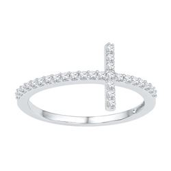 10KT White Gold 0.20CTW DIAMOND FASHION RING