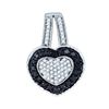 Image 1 : 10KT White Gold 0.51CTW DIAMOND HEART PENDANT