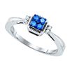 Image 1 : 10K White-gold 0.15CTW DIAMOND FASHION RING