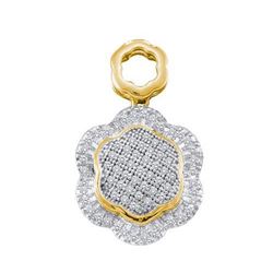 0.25CTW DIAMOND FLOWER MICRO PAVE PENDANT