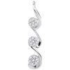 Image 1 : 10KT White Gold 0.06CTW DIAMOND MICRO-PAVE PENDANT