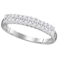 10KT White Gold 0.30CTW DIAMOND FASHION RING