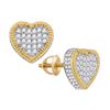 Image 1 : 10kt Yellow Gold Womens Round Diamond Heart Rope Frame