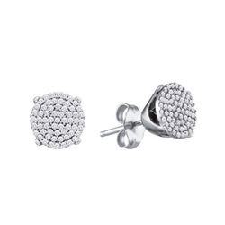 10KT White Gold 0.125CTW DIAMOND MICRO-PAVE EARRING