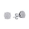 Image 1 : 10KT White Gold 0.125CTW DIAMOND MICRO-PAVE EARRING