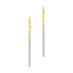 10K Yellow-gold 0.25CTW DIAMOND FASHION EARRINGS