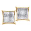 Image 1 : 10KT Yellow Gold 0.10CTW DIAMOND LADIES MICRO PAVE EARR