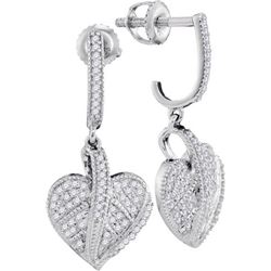 10KT White Gold 0.33CTW DIAMOND MICRO-PAVE EARRINGS