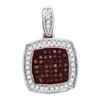 Image 1 : 10K Yellow-Gold 0.20CTW DIAMOND MICRO-PAVE PENDANT