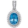 Image 1 : 14KT White Gold 0.17CTW-Diamond 1.20(MIN)CT BT PENDANT