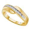 14KT Yellow Gold 0.25CT DIAMOND FASHION MENS BAND