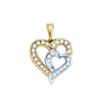 Image 1 : 10KT Yellow Gold 0.36CTW DIAMOND HEART PENDANT