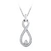 Image 1 : 10KT White Gold 0.16CTW DIAMOND FASHION PENDANT